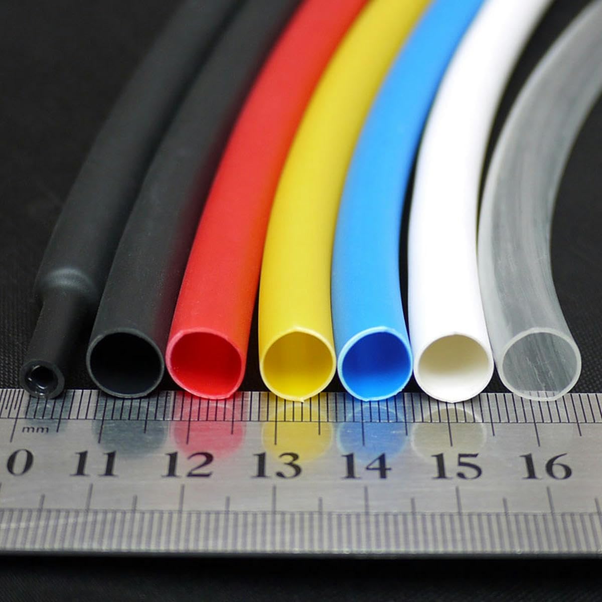 Tubo termorestringente a doppia parete da 1,6/2,4/3,2/4,8/6,4/7,9/9,5 ~ 50 mm, colla spessa rapporto 3:1, tubo termorestringente, kit di filo rivestito adesivo, nero, 12,7 mm-50 metri