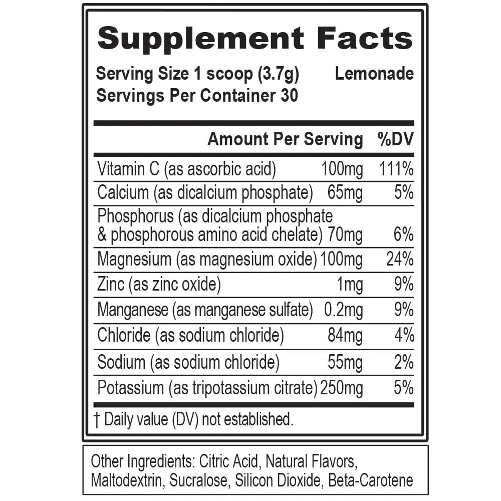 Ultimate Electrolytes Powder Hydration Drink - Quick Replenishing Hydration Powder Drink Mix with 8 Key Electrolytes and Antioxidants - Vegan Gluten Free Keto Friendly Blend (Lemonade)