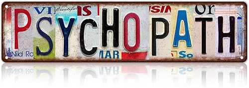 Vintage Psycho Path Wall Decor Street Signs Metal Tin Signs 16 x 4 Inches