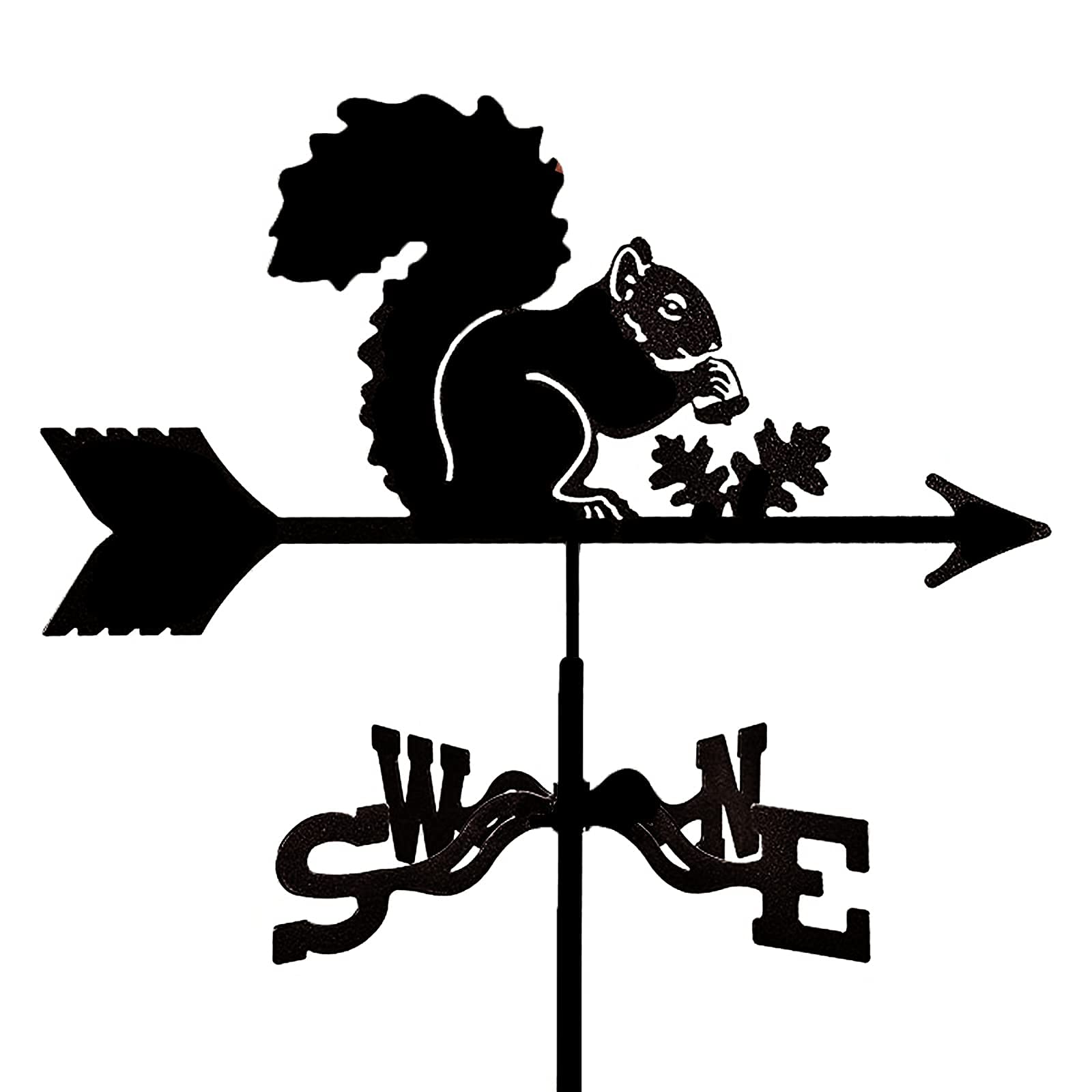 TAXXII Weather Vane Weathervane for Garden Stainless Steel Creative Wind Direction Indicator Stake Weathercock Yard Cupolas Farm Sheds(Color:Frog) (Squirrel)
