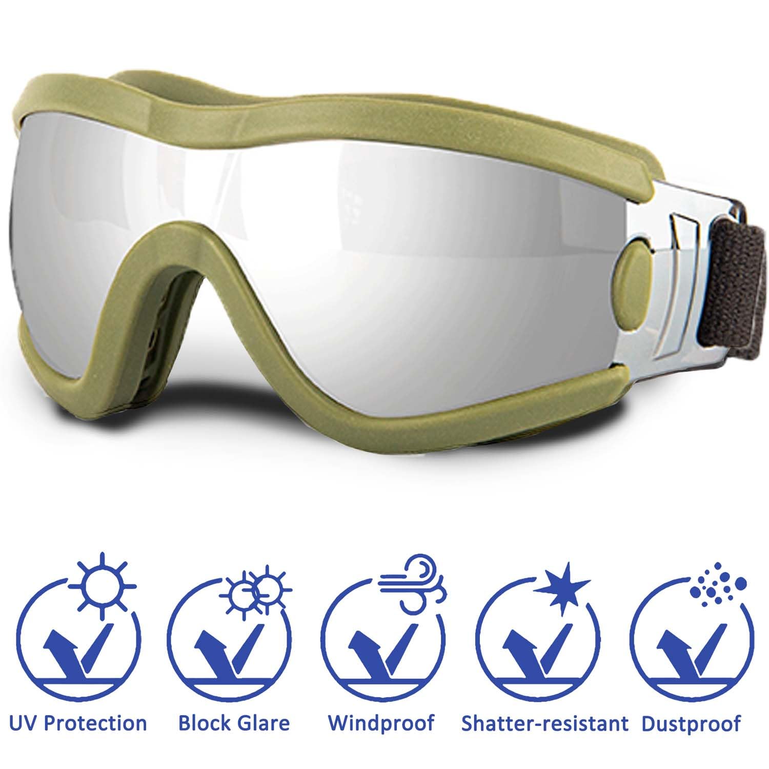 Medium Dog Sunglasses with Adjustable Strap UV Protection, Winproof Puppy Sunglasses - Image 2