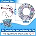Inflatable Pool Float with Water Gun, Floaties for Adults Teens and Kids, Mermaid Pool Toys for Kids Ages 8-12, Girls Pool Tube, Beach Inner Tubes for Floating, Summer Fun Pool Party Swim Ring