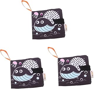 ibasenice 3 Pçs Livro De Pano Brinquedos Para Crianças Brinquedos Infantis Brinquedos Preto E Branco Para Bebês Crianças Brinquedos Educativos Kidcraft Playset Brinquedos Da Criança