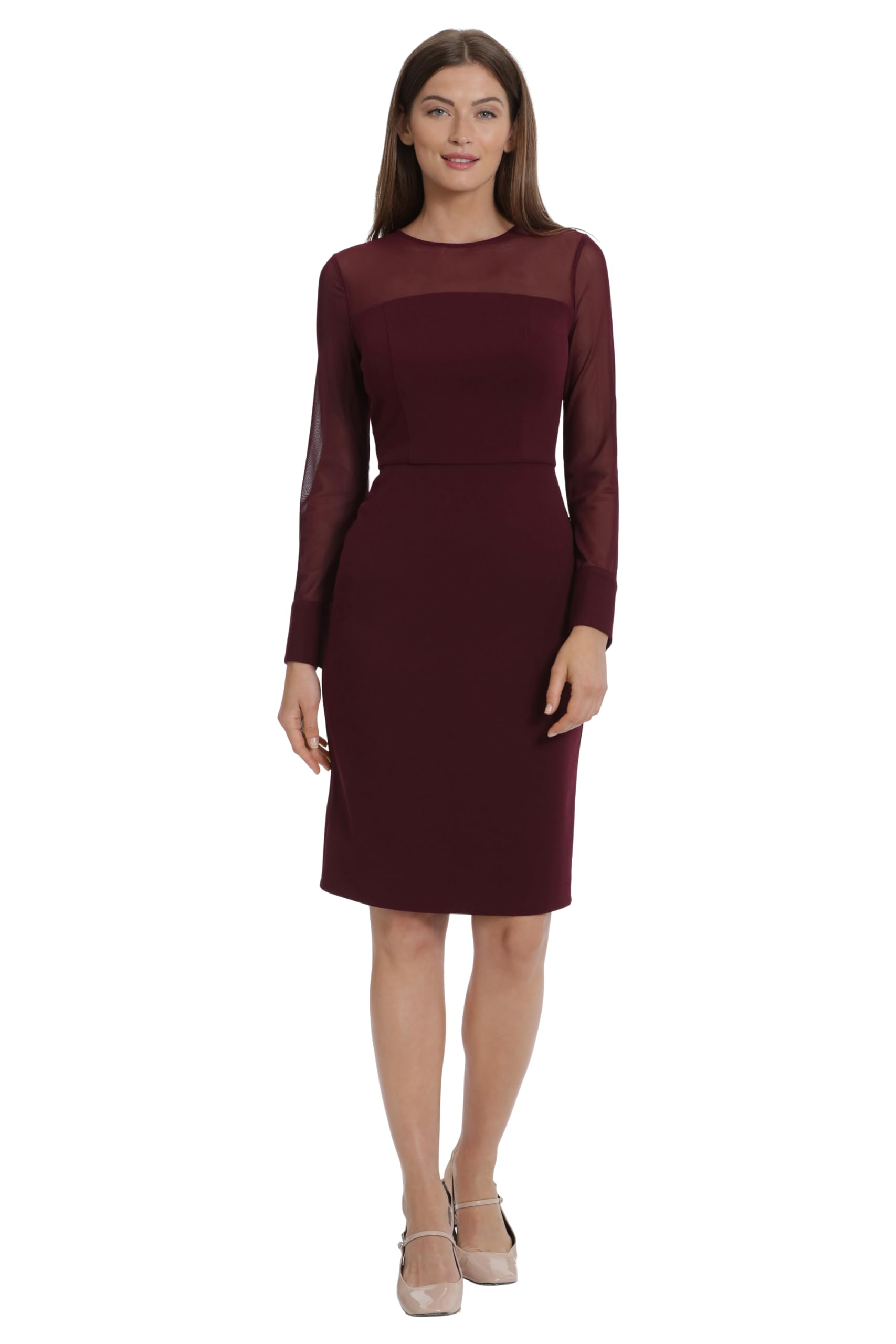 Maggy London Women's Maggy London Women's Dresses Illusion Dress Occasion Event Party Holiday Cocktail Guest of Wedding