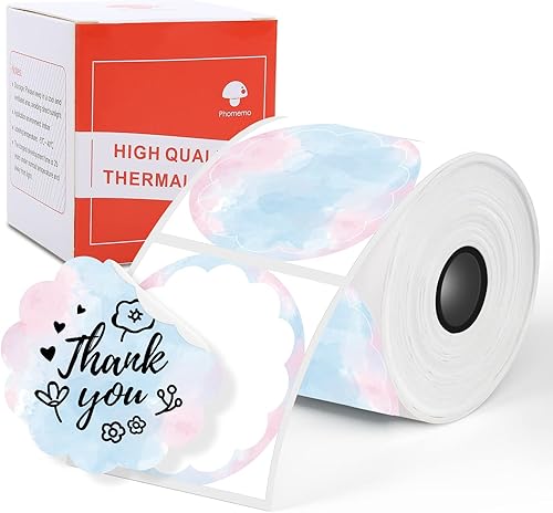 Phomemo Etiquetas circulares para M110M110SM120M200M220, etiquetas térmicas redondas de color degradado de 1.96 x 1.96 pulgadas (1.969 x 1.969 in)