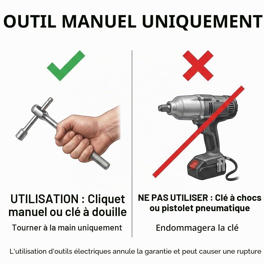 M&S Security Master Écrou de roue de verrouillage antivol de voiture Clé de boulon de remplacement pour Audi E 805