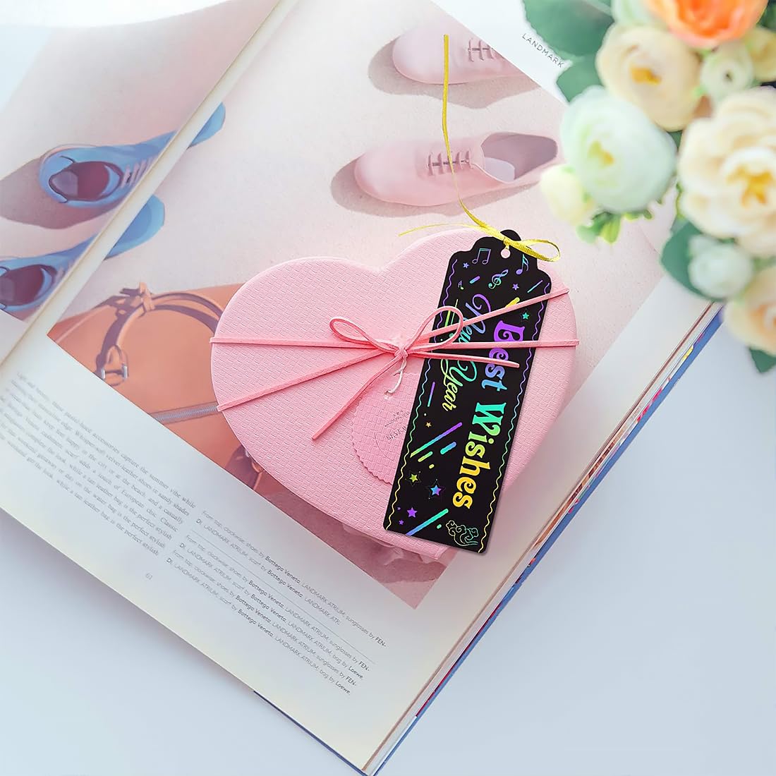 QNCIGER 24 Pcs 3 Style Magic Scratch Rainbow Bookmarks for Kids Students Party Favor Scratch Paper DIY Bookmarks with Scratching Tools Satin Ribbons for Classroom Activities - Image 7