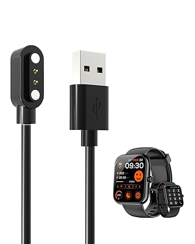 BOVUGAC Paquete de 2 para cargador de reloj inteligente Mikego IDW25, cable de carga USB de repuesto magnético compatible con accesorios de reloj
