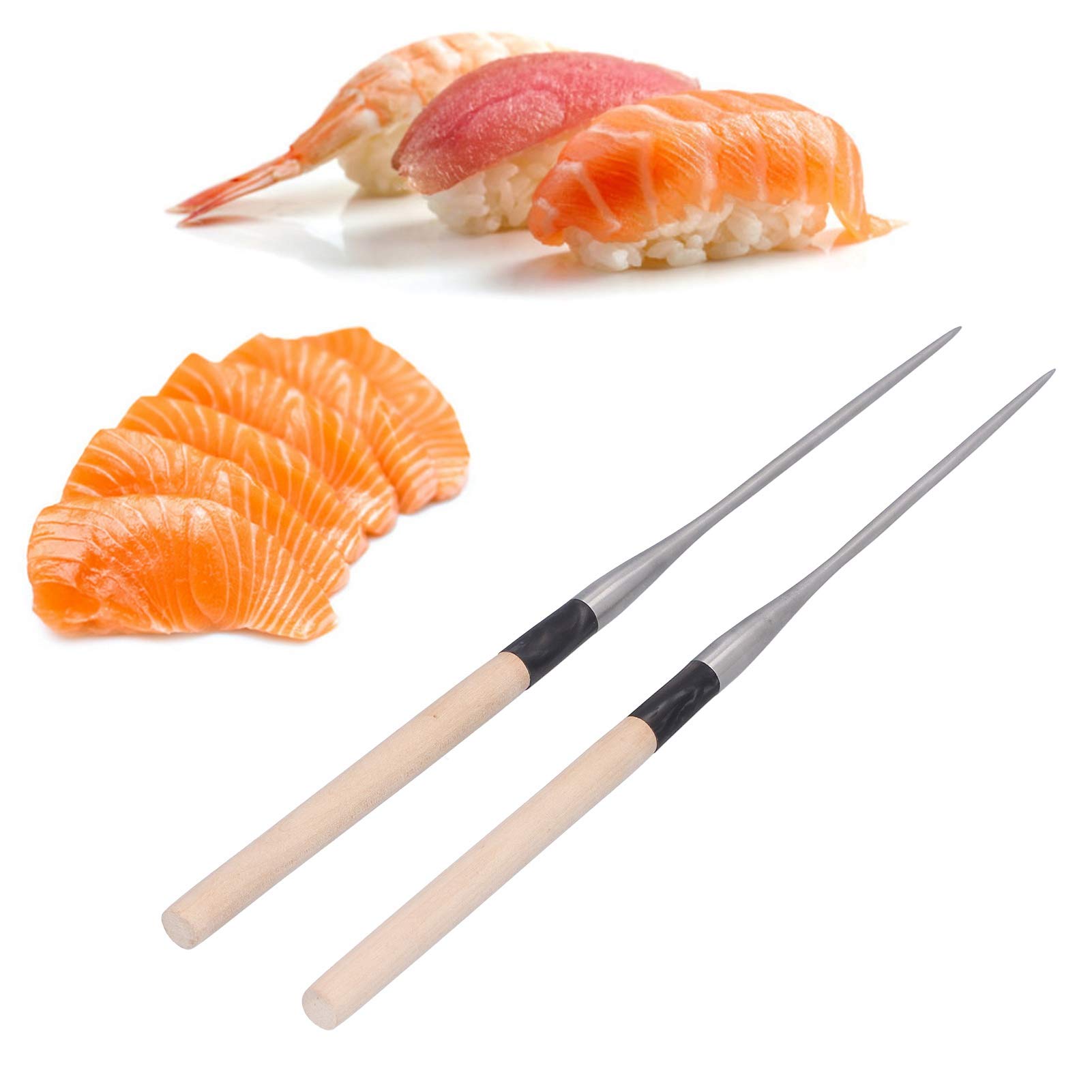 Bacchette per sushi giapponesi con manico in legno Bacchette da isolate termicamente Stoviglie Utensili da portata per ristoranti Sushi bar per la casa Materiale in legno di (150MM)