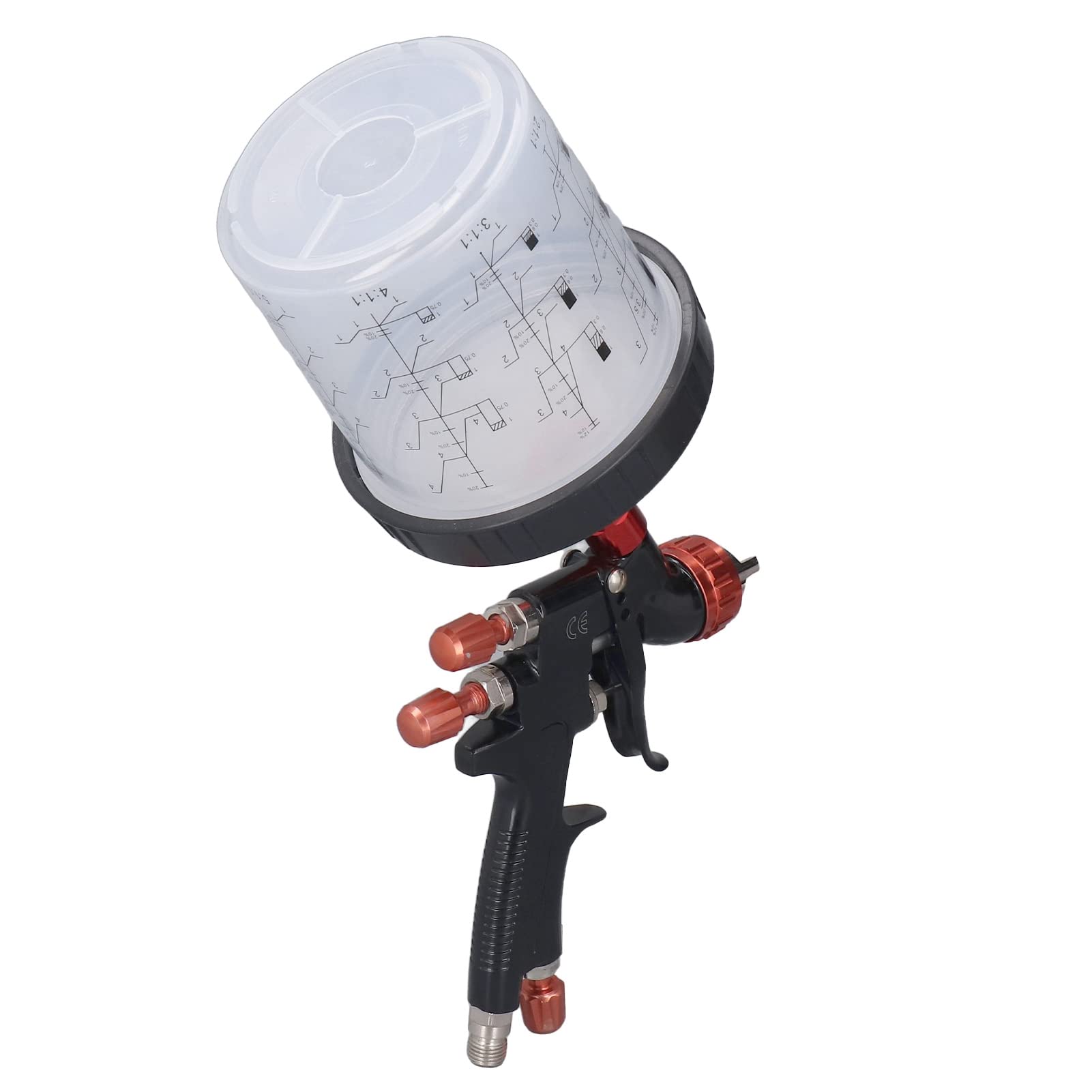 Pistolety Lakiernicze Motoryzacja, Korpus ze Stopu Aluminium Regulacja Amplitudy Głowicy ze Stali Nierdzewnej Profesjonalny Pistolet Natryskowy Pistolet Natryskowy do Malowania
