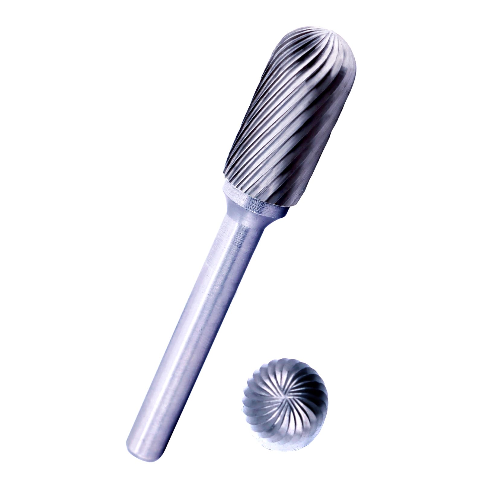 Tungsten Carbide Burr Bit 1/4" Shank Flame Sharp End Single Flute Carbide Rotary File Bits for Metal Working, Deburring, Grinding, Polishing, Carving and Engraving — Amazon image 18