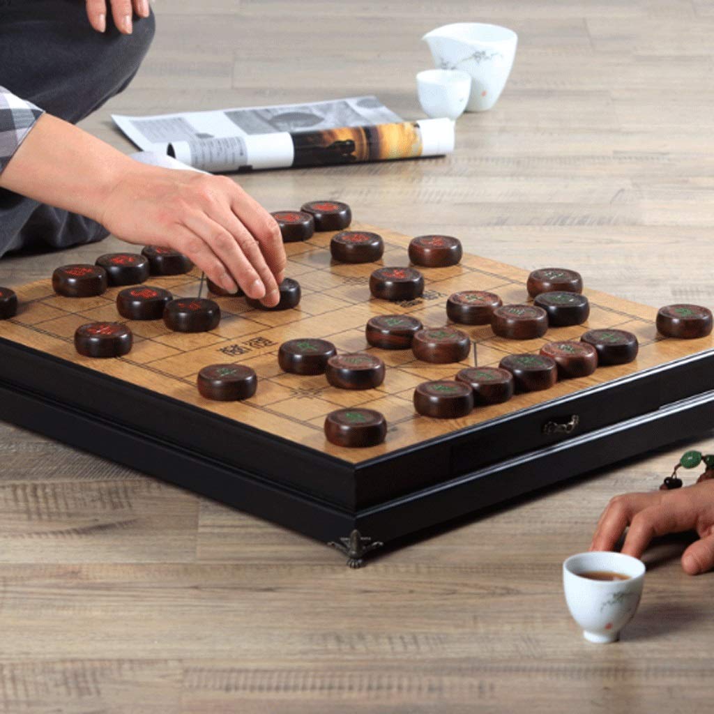 Scacchi SetMahogany di scacchi cinesi con pedale in palissandro rosso pezzi in cassetti for 2 giocatori gioco di sviluppo intellettuale regalo creativo Regali per gli amanti e gli studenti di scacchi
