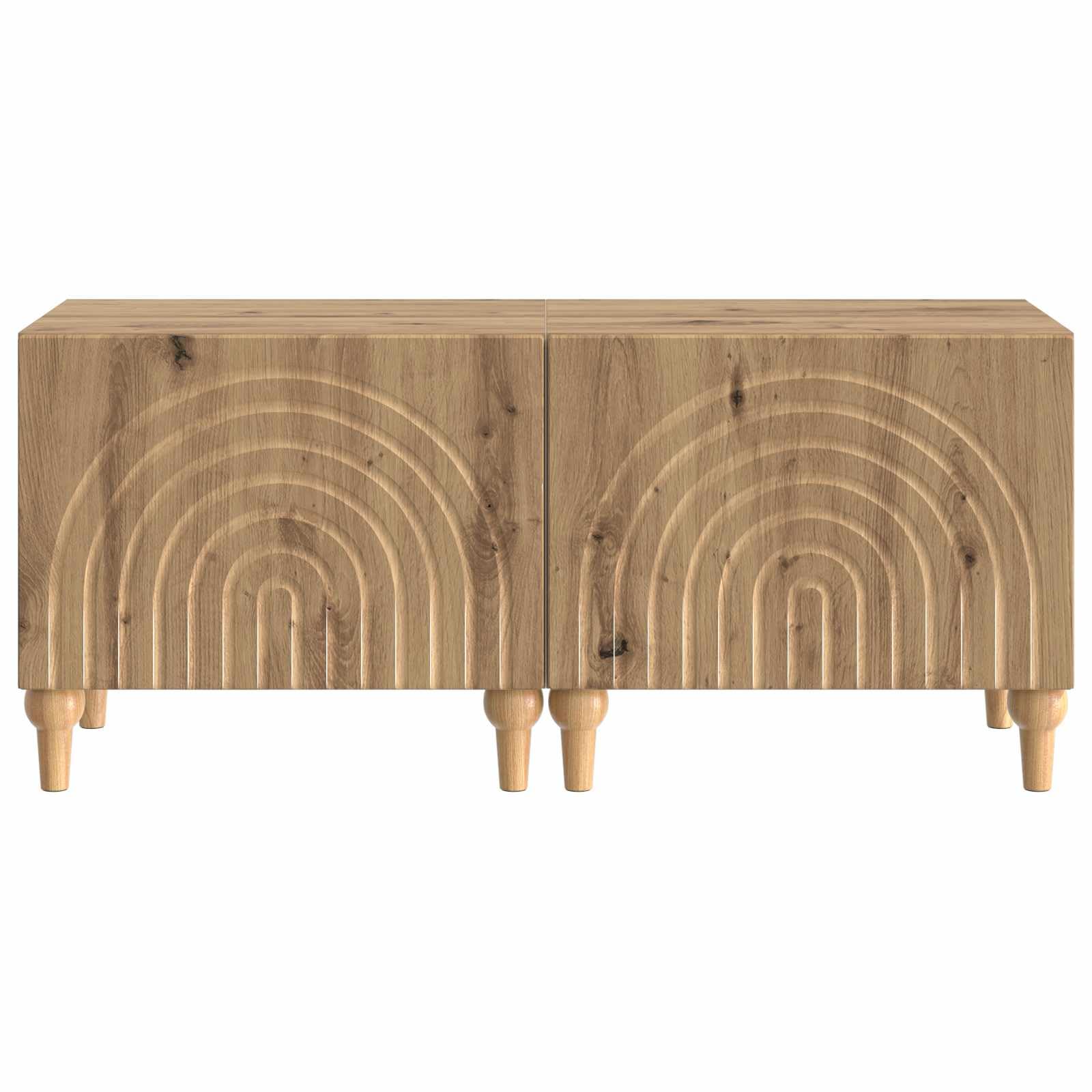Hothingwell Drewniana szafka pod telewizor 98 x 35 x 43 cm