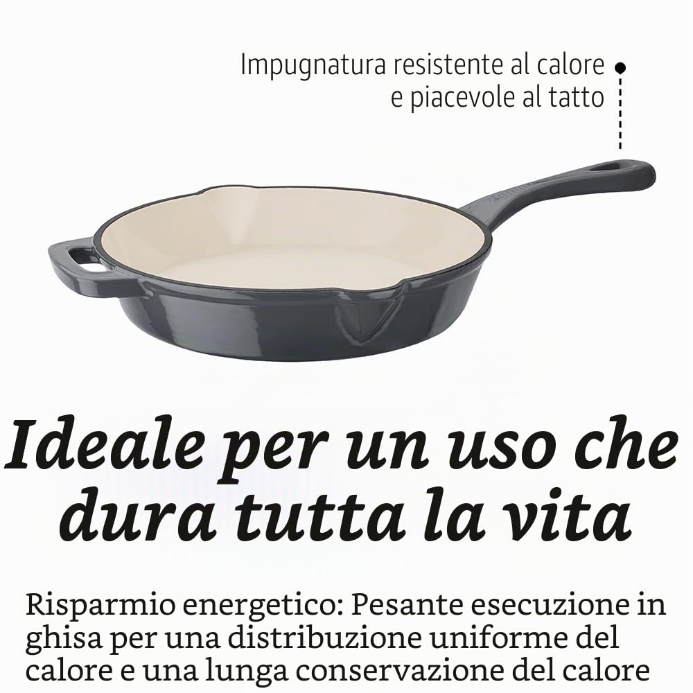 GSW Stahlwaren GmbH Pan, 26 x 6 cm, Ghisa, Grey, 2 l