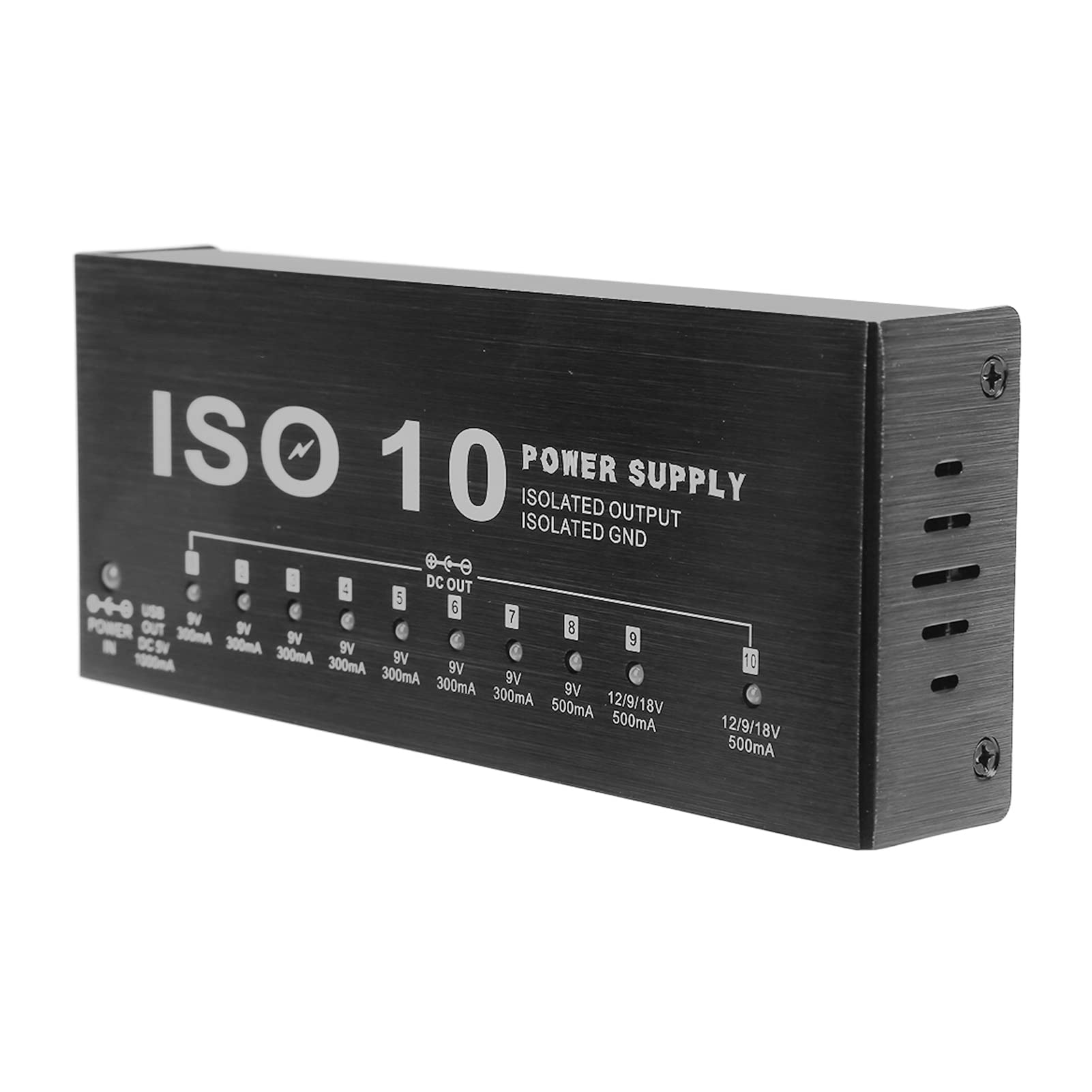 Alimentatore per Pedale per Chitarra, Alimentatore per Effetti a 10 Uscite Uscita USB Alimentatore per Pedaliera Isolato Alimentatori Multieffetto Accessori per Tastiera (Spina