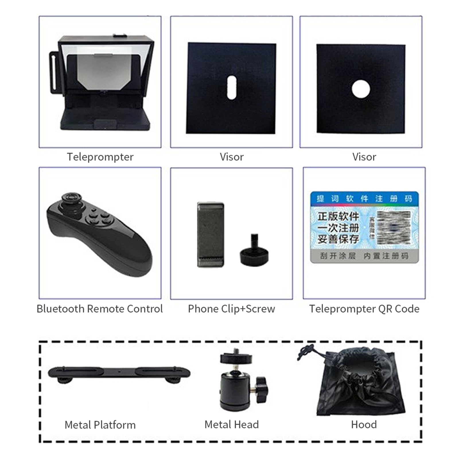 Telepromptor,Teleprompter, Mini aparat telefoniczny Teleprompter do wywiadu czytnik mowy strzelanie przenośny telefon komórkowy Prompter z pilotem, Nauczanie online, transmisja na żywo(2)