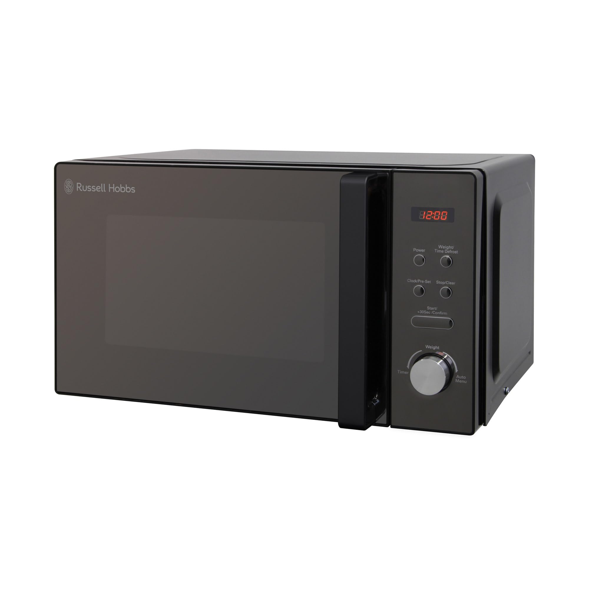 Russell Hobbs Compact Black Microwave, RHMO10, 20L Compact Design, 5 Power Levels, 8 Auto-Cooking...