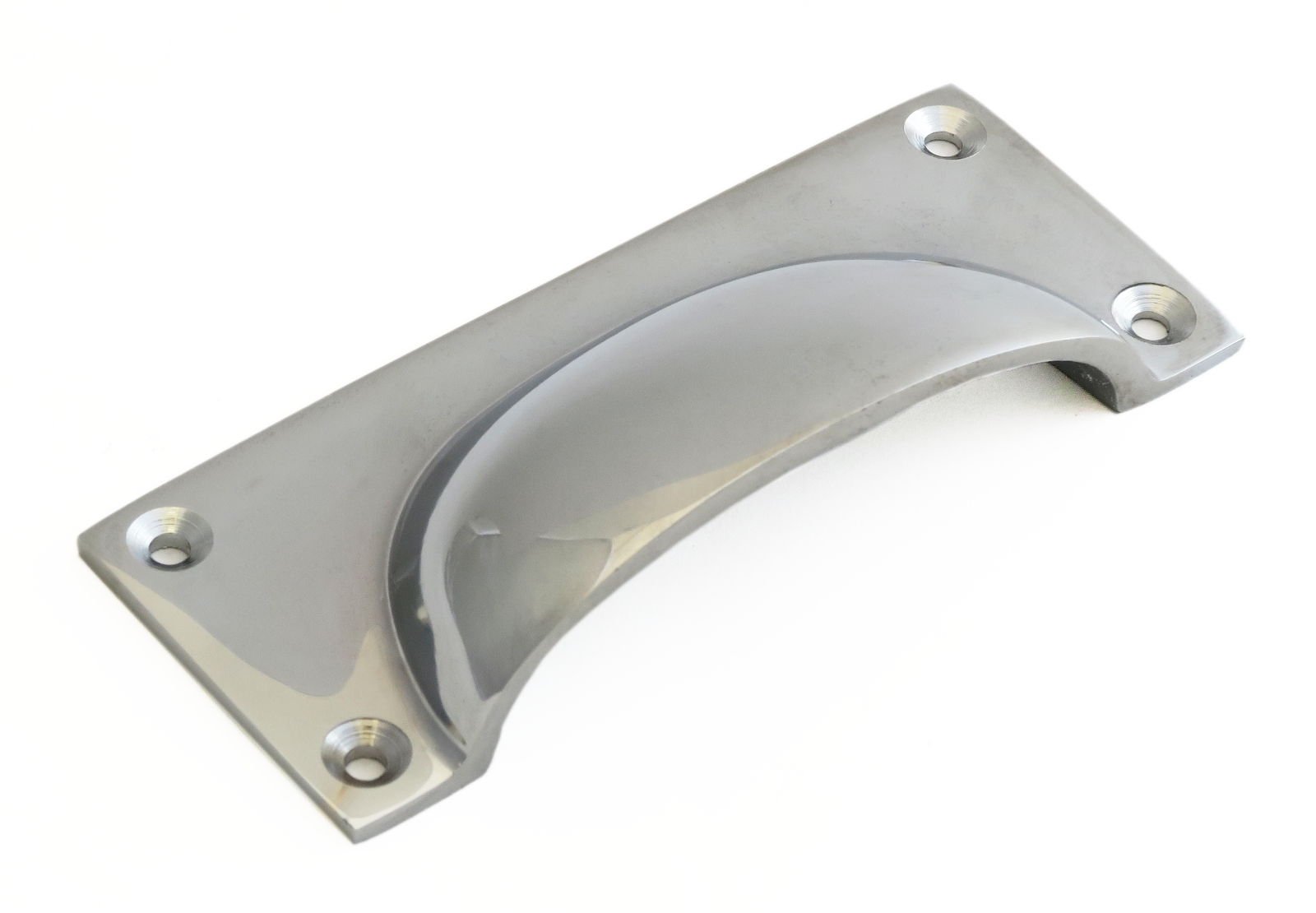 Castelion Silver Castelion® Rectangular Chrome Drawer Pull/Cupboard Door Handle (10Cm X 4Cm. Stands Out 2Cm)