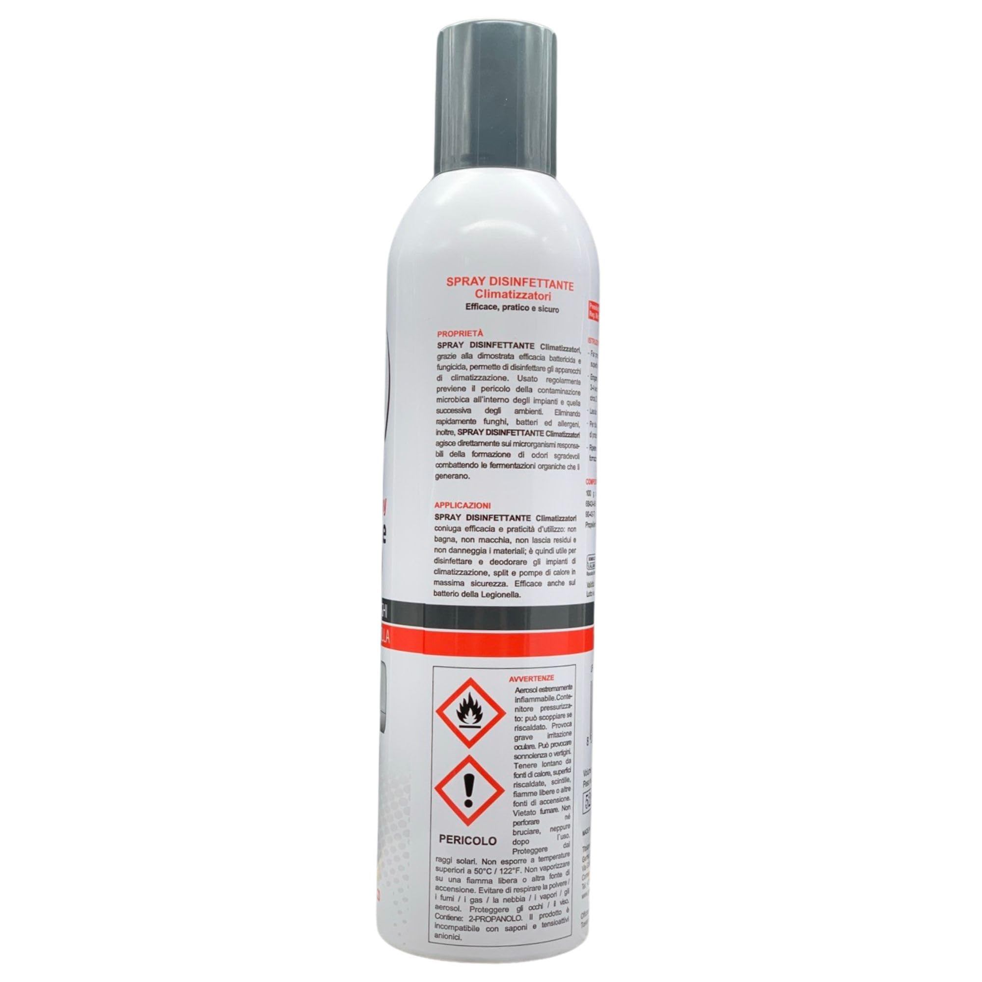 SET: Spray Disinfettante Per CLIMATIZZATORI, Agisce Direttamente Sui Microrganismi Responsabili Della Formazione Di Odori Sgradevoli 400ml + 100pz Guanti HDPE Monouso (2 Spray + 1 Guanti)