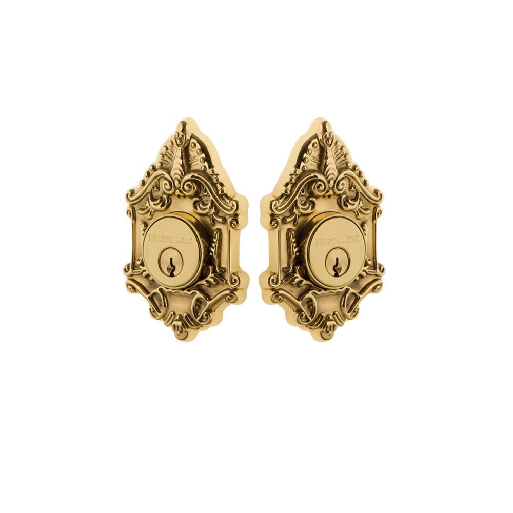 Nostalgic Warehouse Victorian Double Cylinder Deadbolt, Unlacquered Brass