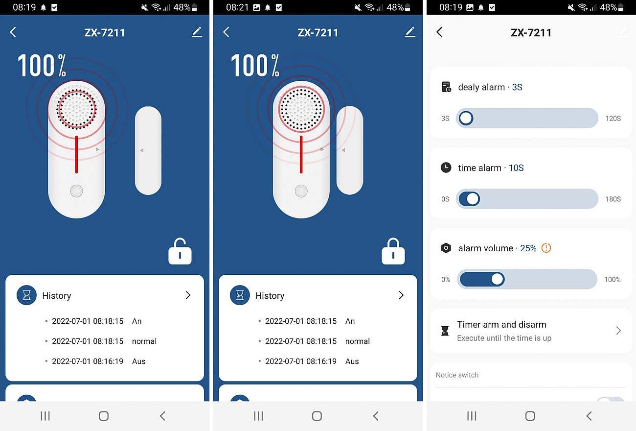 VisorTech Türsensoren Alexa: 2er-Set WLAN-Tür- & Fensteralarme mit Sirene, App und Sprachsteuerung (Fenster-Tür-Alarme mit Sirene, Kontaktalarme mit, Türkontakt Funk)