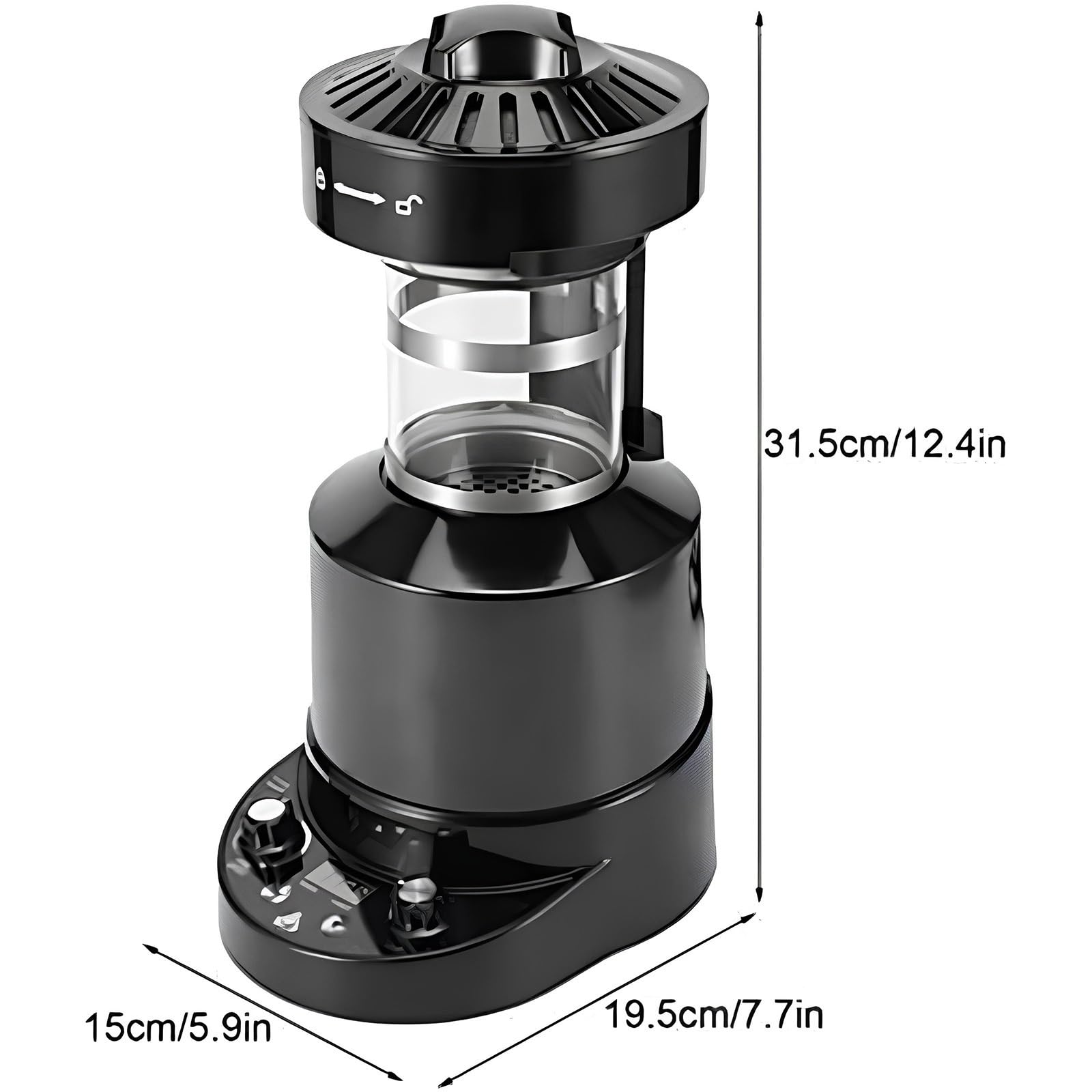 Tostador de café en grano, tostador de café, tostador de café eléctrico profesional, máquina tostadora de café de aire con temporizador, velocidad del viento ajustable for cafetería, restaurante