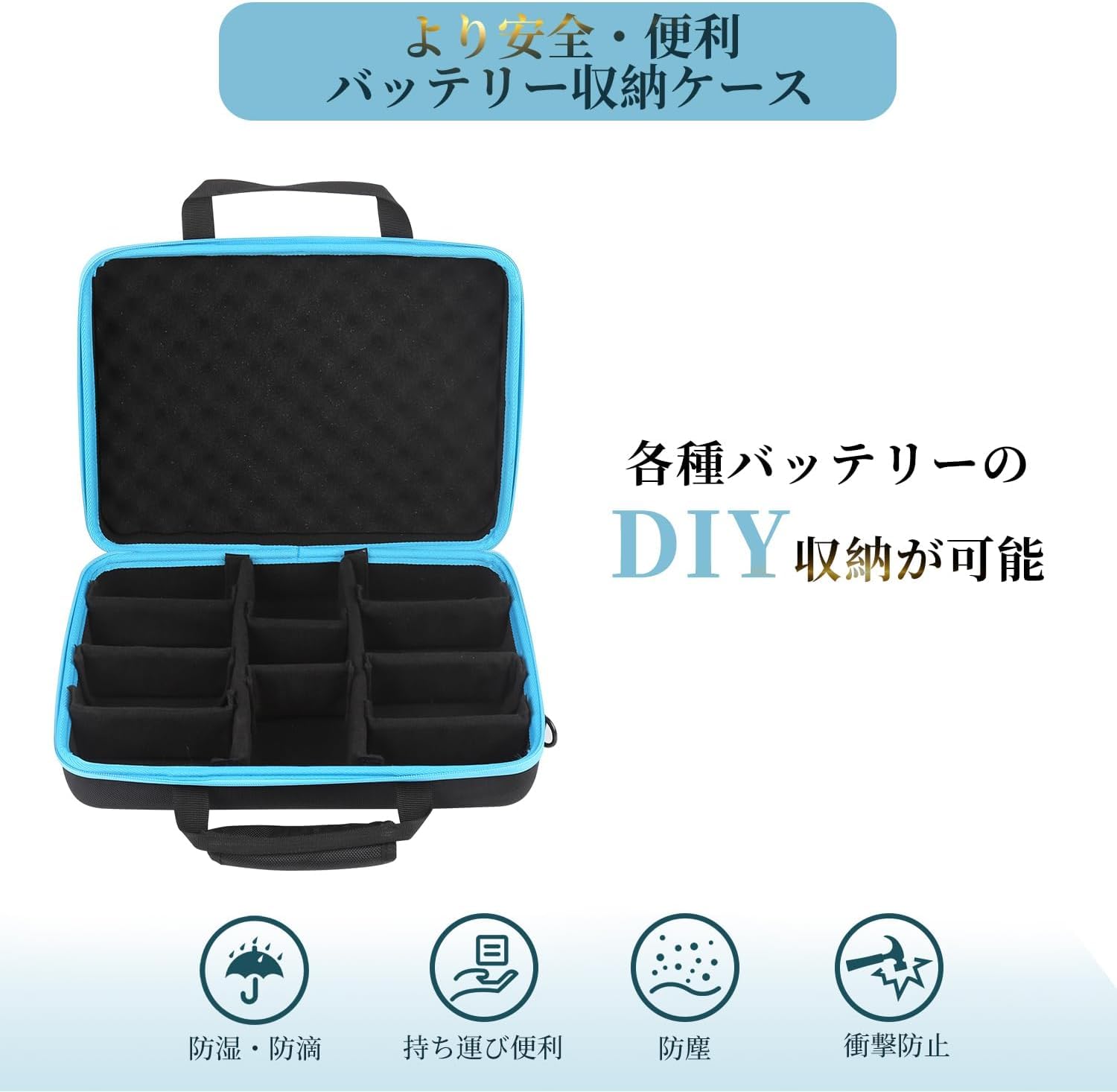 Amazon.co.jp: Shinmax バッテリー収納ケース DIY収納可能 マキタ 