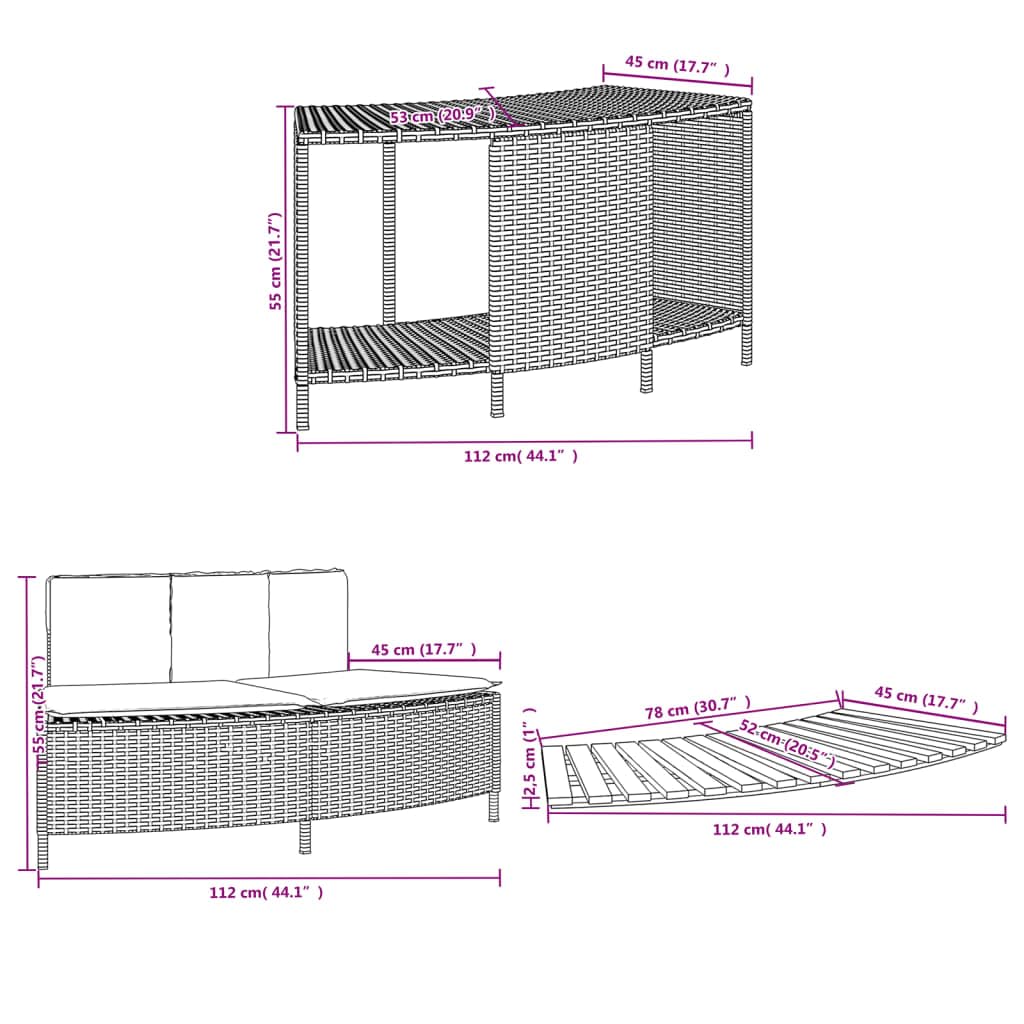 Genérico Borde bañera hidromasaje Madera Acacia y ratán sintético Gris,Casa y jardín,Piscina y SPA,Accesorios para Piscinas y SPA,365615
