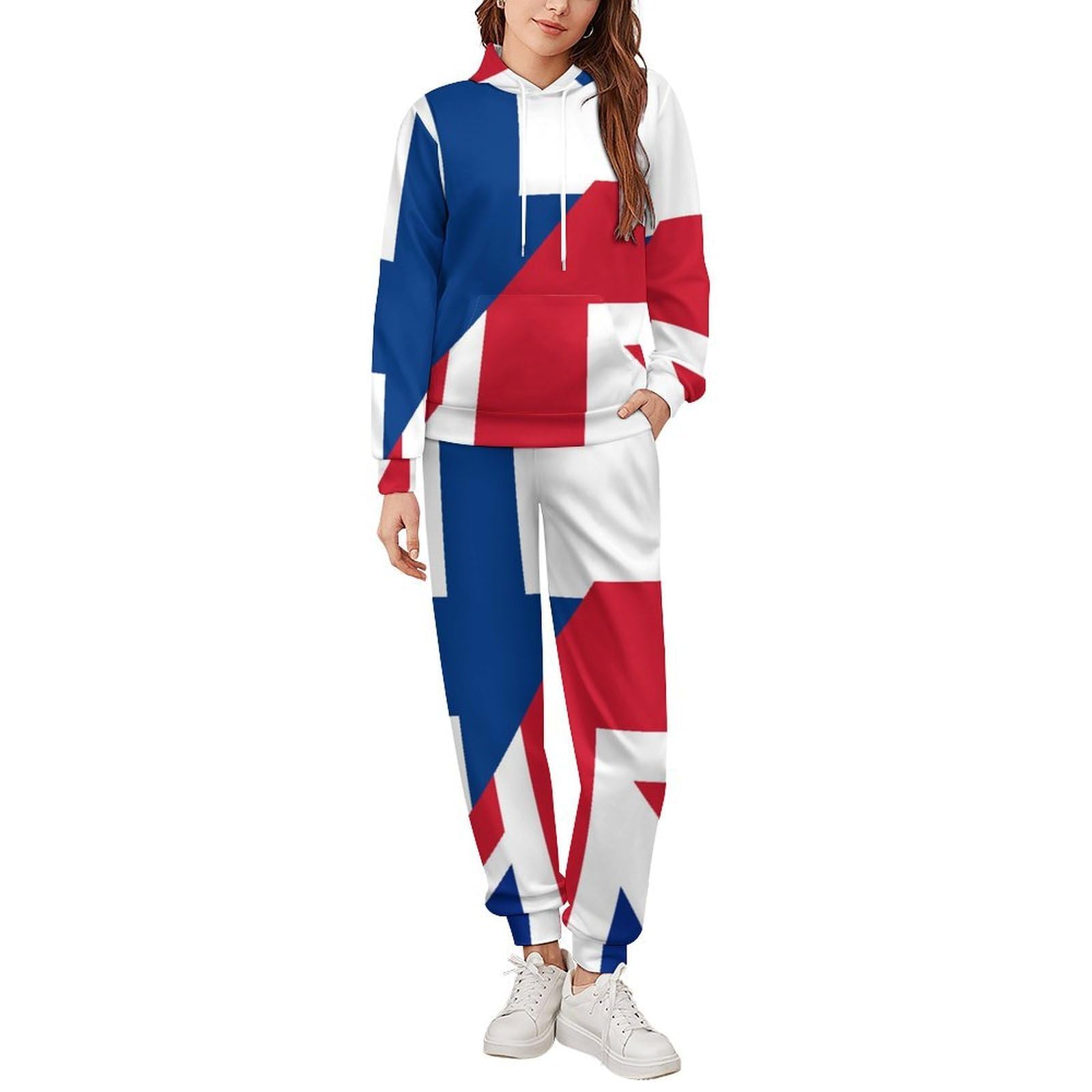 Birtish e Finlandia Flag Tute per gli Uomini Manica Lunga Felpa Con Cappuccio E Pantaloni Della Tuta Joggers Set Moda Tute