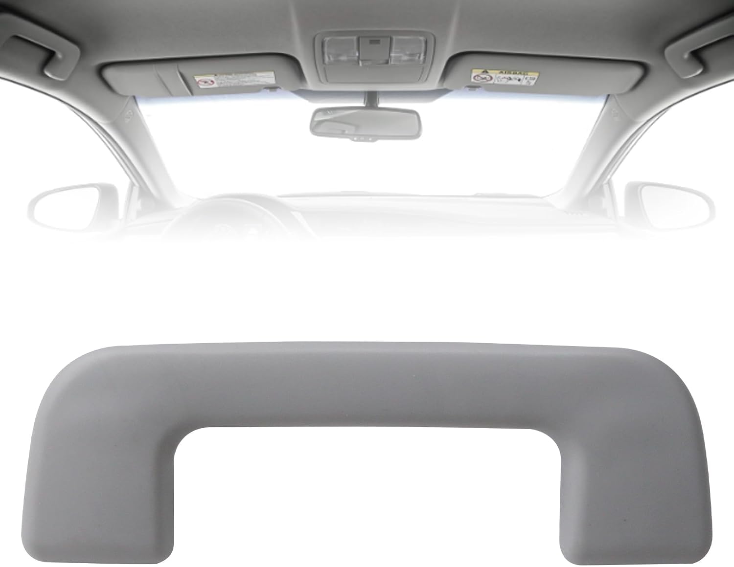 Beige Front Auto Roof Pull Handle Grab Rail Without Hook Compatible with Toyota 2014 2015 2016 2017 2018 with Corolla Rav4 with Highlander Replace 74610-02170 LH=RH Universal