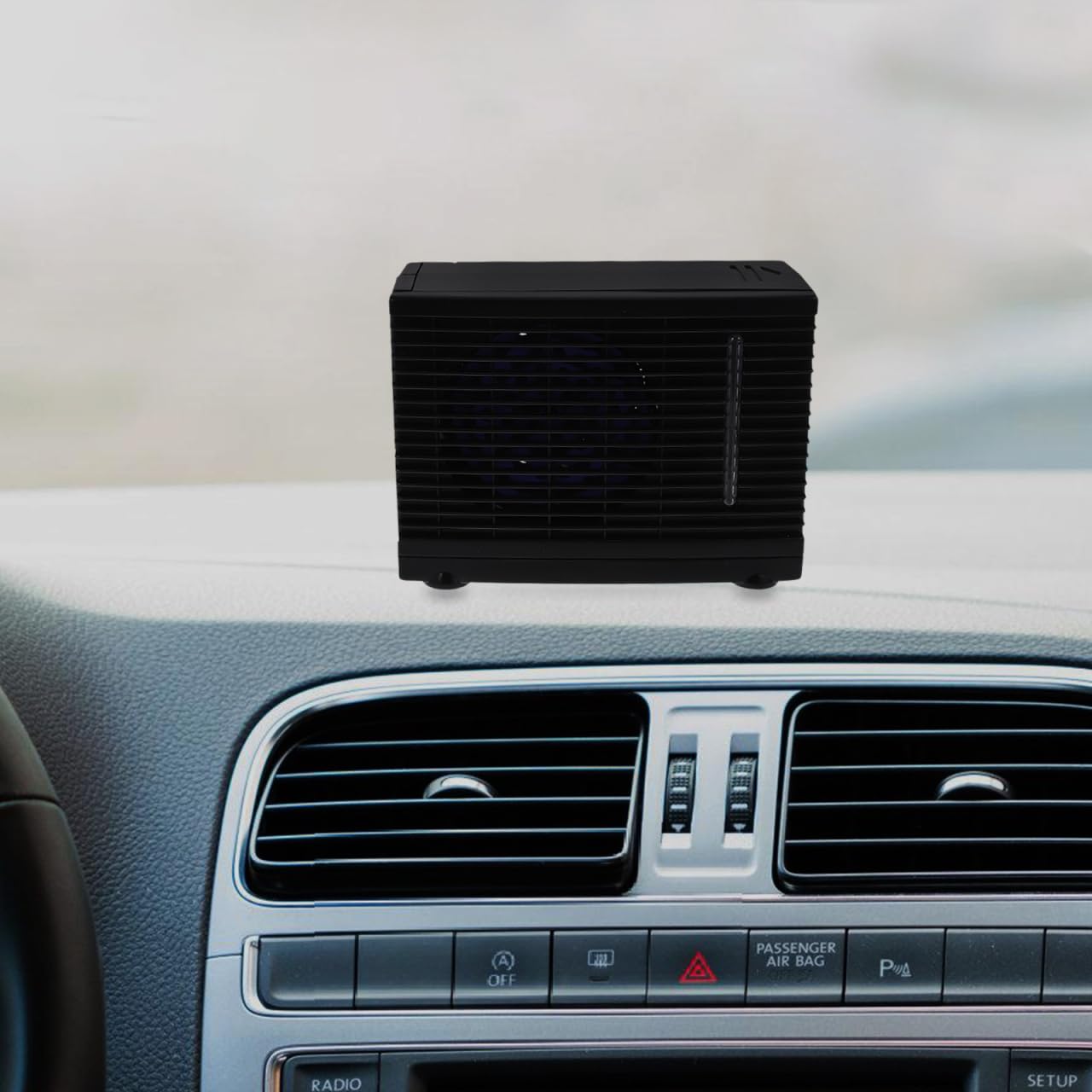 SOLUSTRE Mini Condizionatore Portatile 12V Per Auto, Ventilatore Di Raffreddamento Silenzioso Con Adattatore Per Sigaretta, Ideale Per Auto, Casa, Ufficio E Campeggio