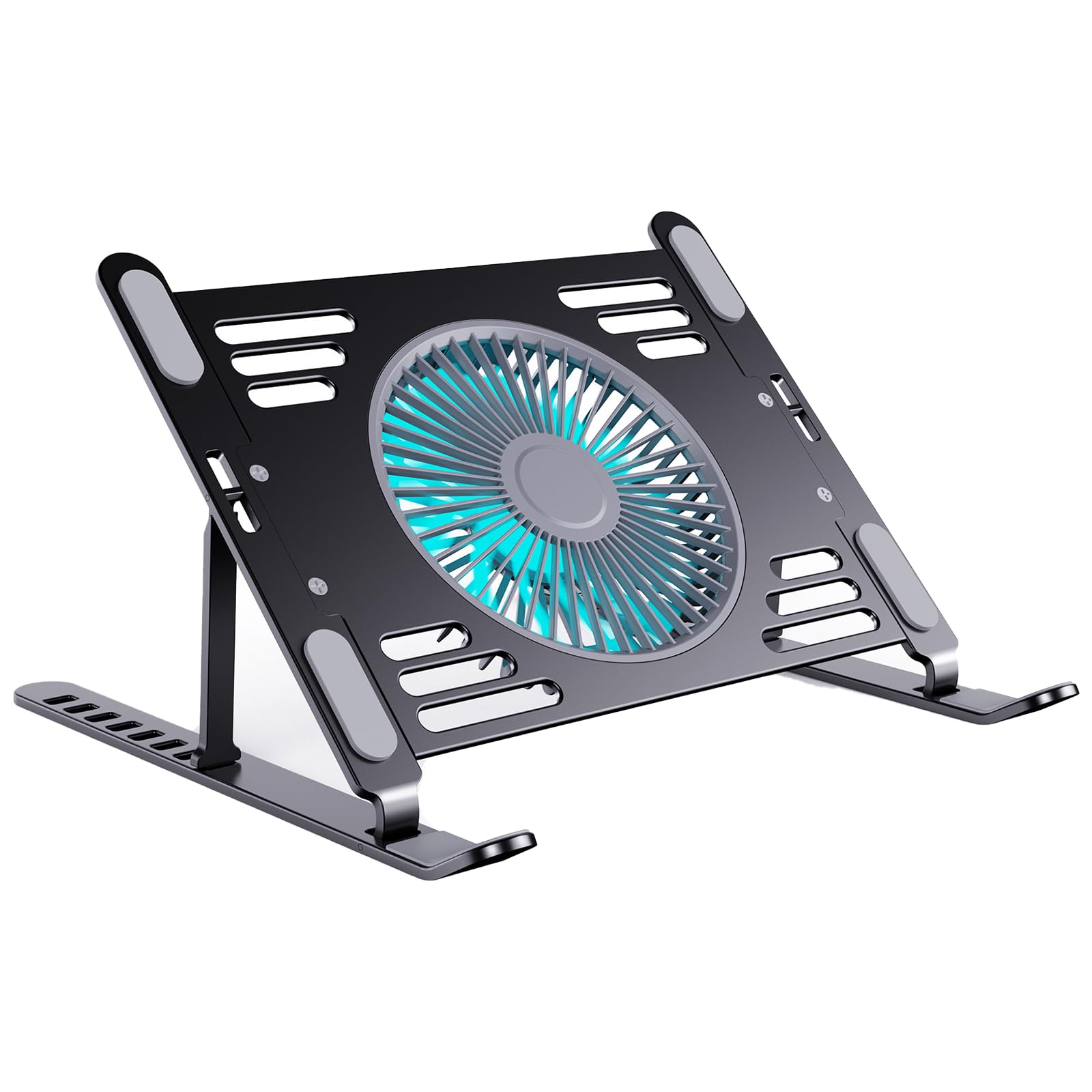 Almohadilla de refrigeración para laptop con soporte multiángulo y base de aluminio 8