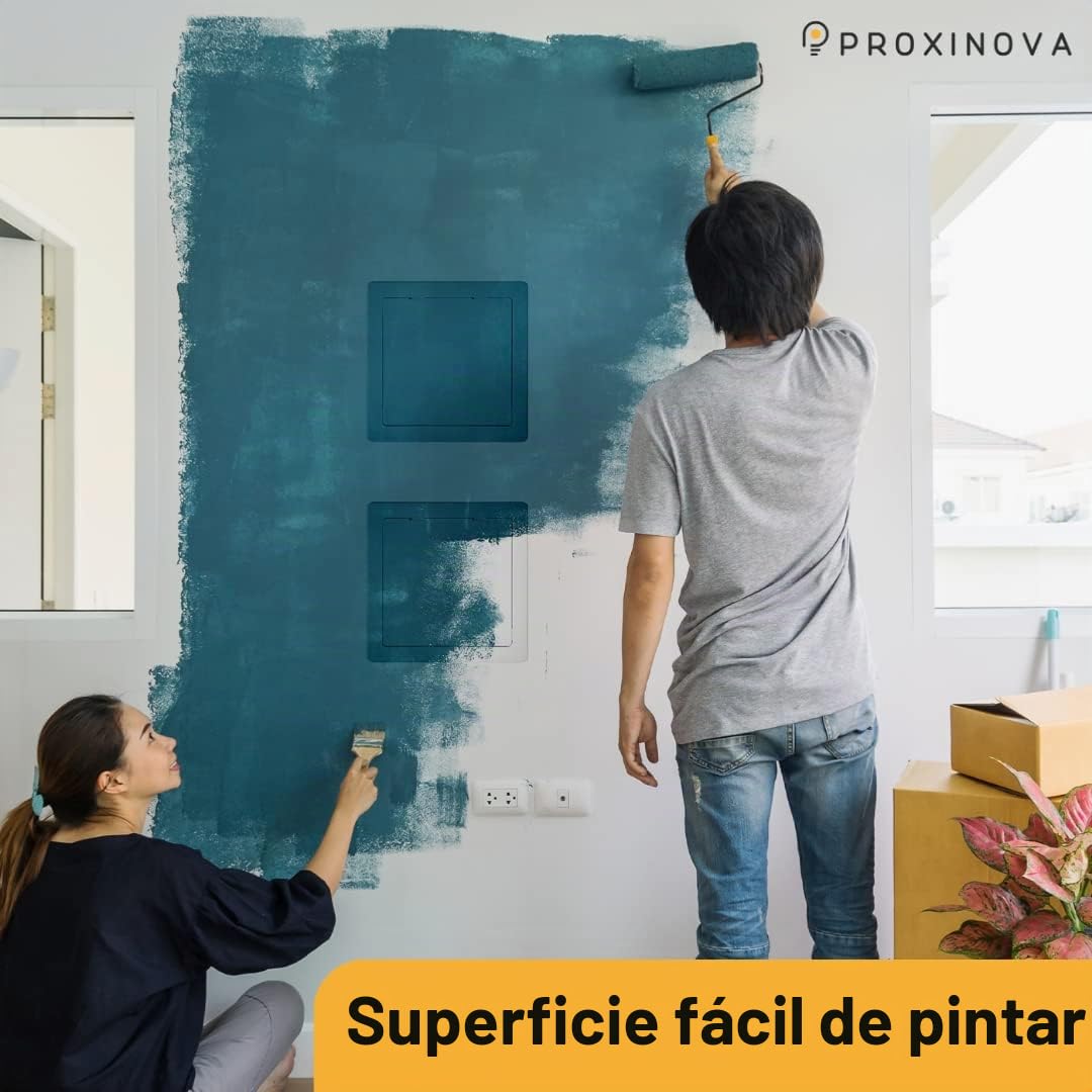 Proxinova 300x300mm Puertas de contadores, Plástico ABS, Gabinete y caja de fusibles, Paneles Ocultacion Cuadro Electrico, cables, medidores, tuberías, Queda al ras de la superficie