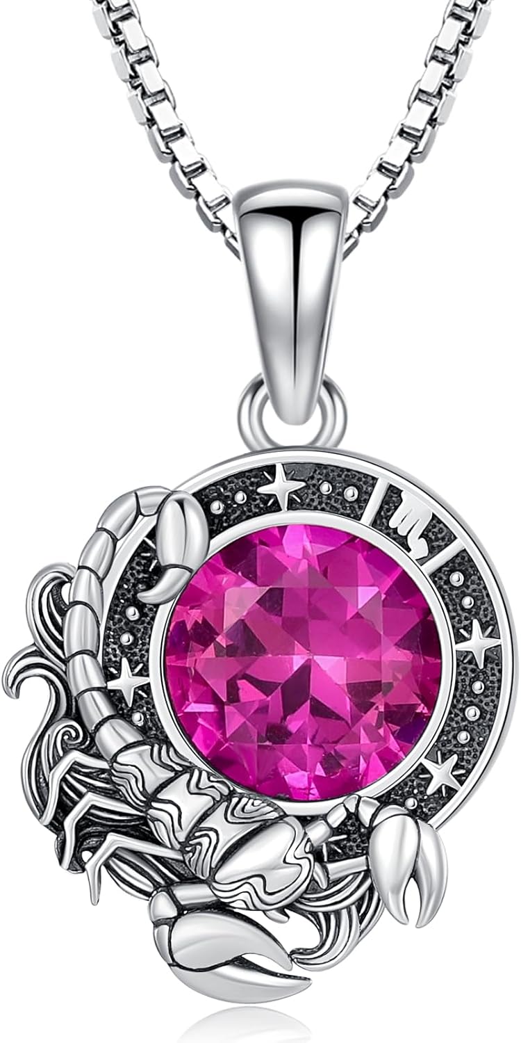 LONAGO Zodiac Sign Necklace Celestial Constellation Necklace Horoscope Astrology Zodiac Pendant Necklace Gift for Women