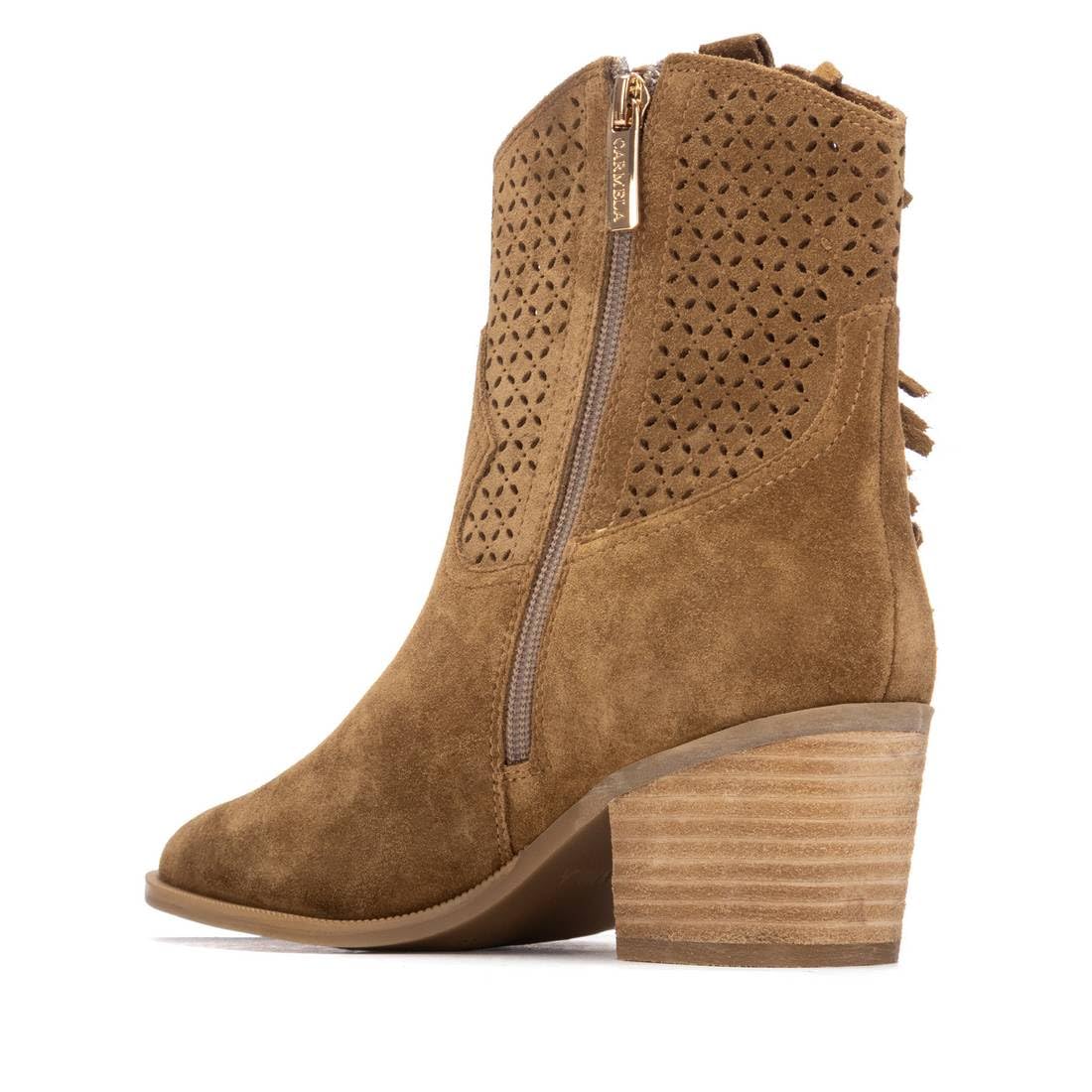Carmela - Botas Camperas Mujer Camel - Calzado Cómodo y Versátil - Moda casual - Modelo 16315003 (Talla 38)