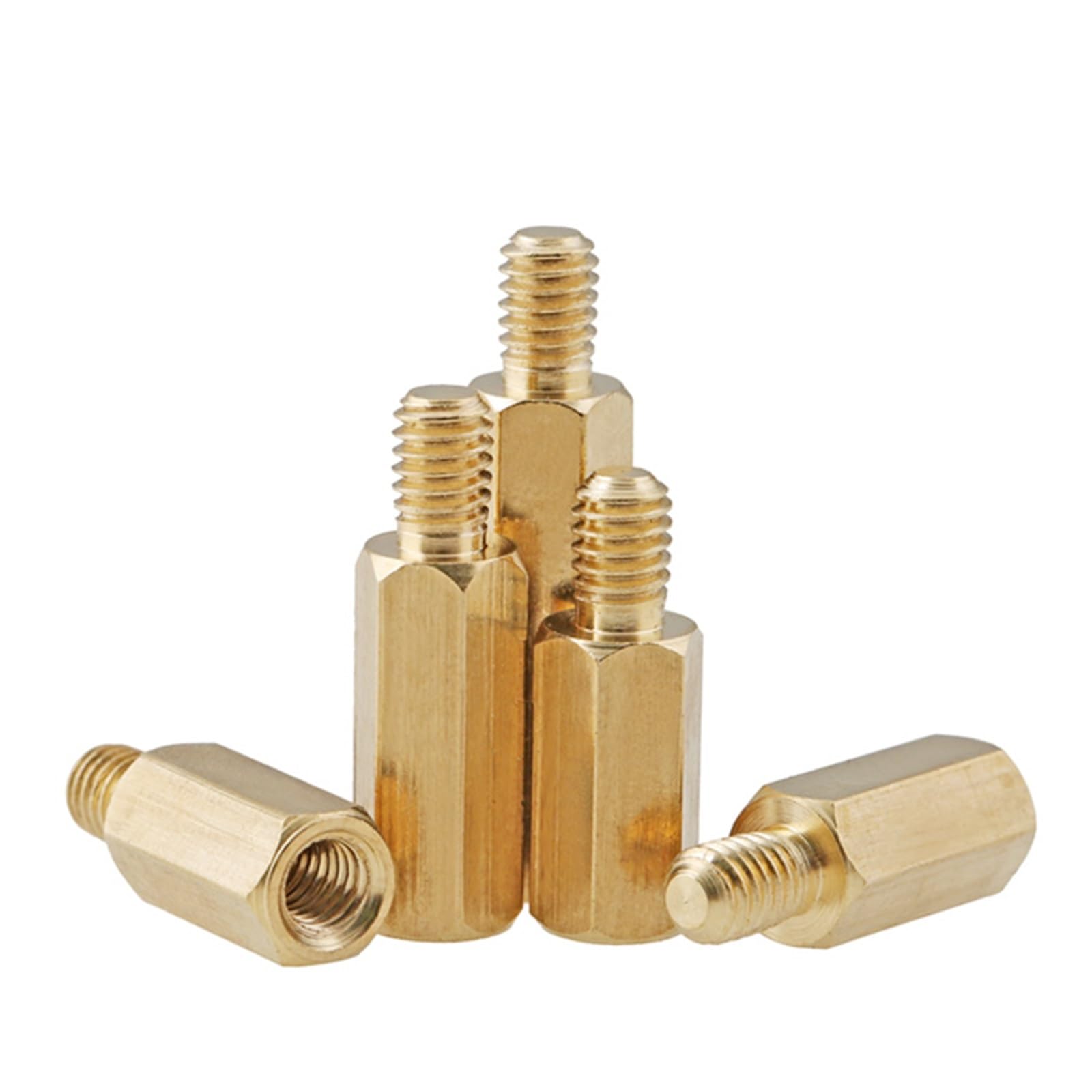 20/10 Stück männlich zu weiblich Messing Spacer lange sechseckige Messing Abstandshalter M3 M4 (Color : 95mm, Size : M4 (10pcs))