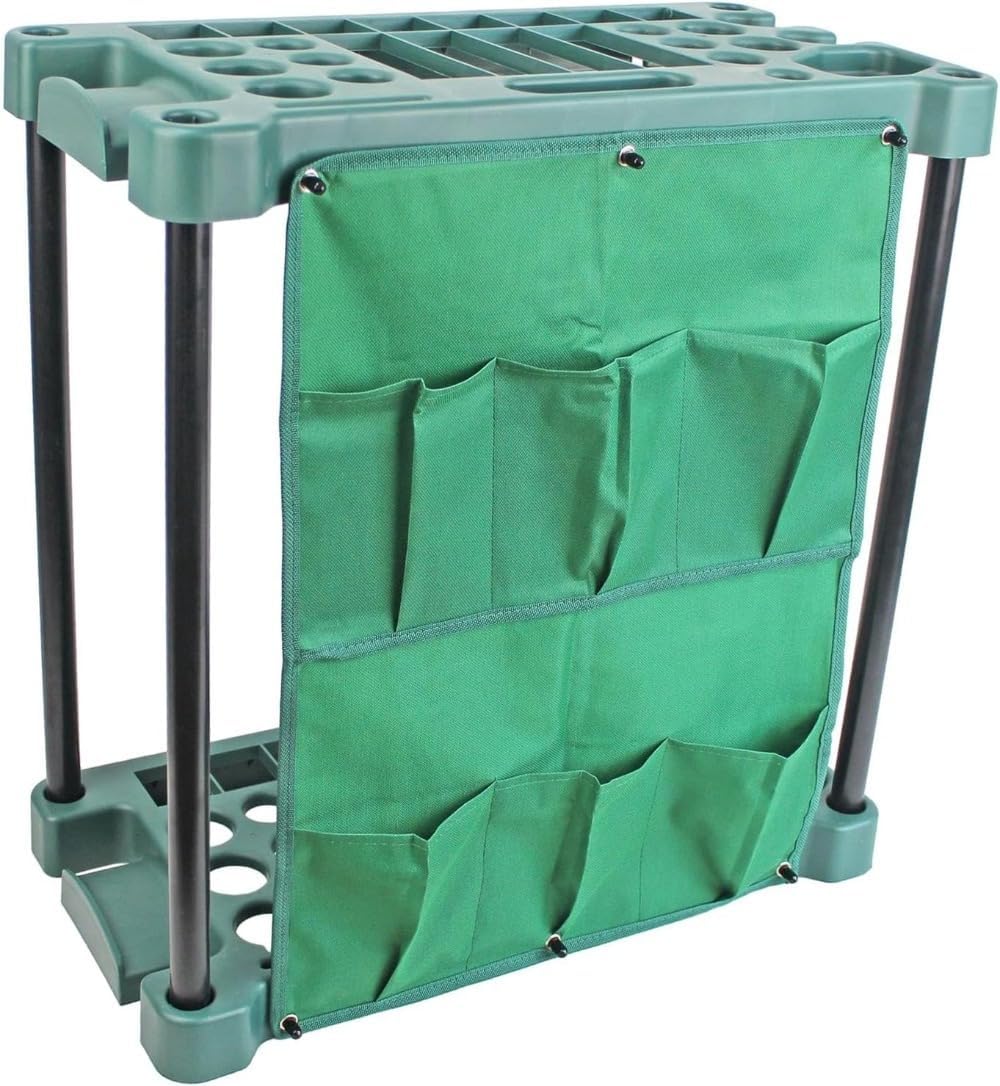 フロアツール収納カート 車輪付き ガレージ用ほうきとシャベルホルダー 屋外コーナーガーデンツールオーガナイザー プラスチックトレイ付 車輪付きフロア ツール収納カート、ガレージ用ほうきとシャベルホルダー、プラスチックトレイ付き屋外コーナーガーデンツール ... KZZK ガーデニングツールオーガナイザー ガレージ収納ラック 大容量 ロングハンドル 農具 シャベルブラシ ガーデンフェンスレール