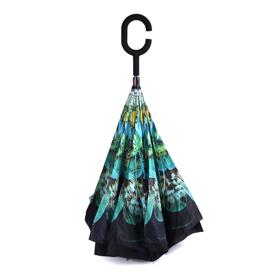 美品　ウノア unoa 【Rainy Garden】Pique design Small parasol ash wood, Nature | Manufactum