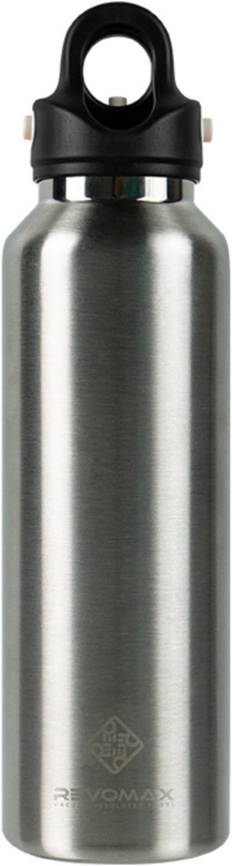 Threadless Vacuum Insulated Water Bottle with Twist-Free Lid, Travel Insulated Thermo Flask, Iced Coffee Tumbler, Coffee Ice Cup, Keeps Hot and Cold (Silver)