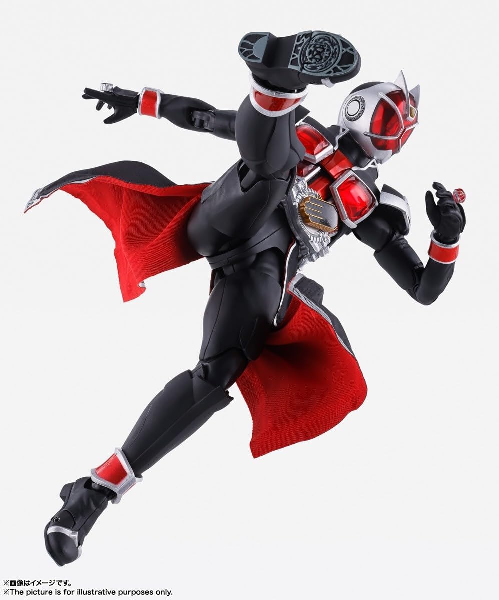 S.H. Figuarts (True Bone Carving Method) Kamen Rider Wizard Flame Style 10th Anniversary Version, Approx. 5.7 inches (145 mm), ABS & PVC & Cloth, Painted Action Figure