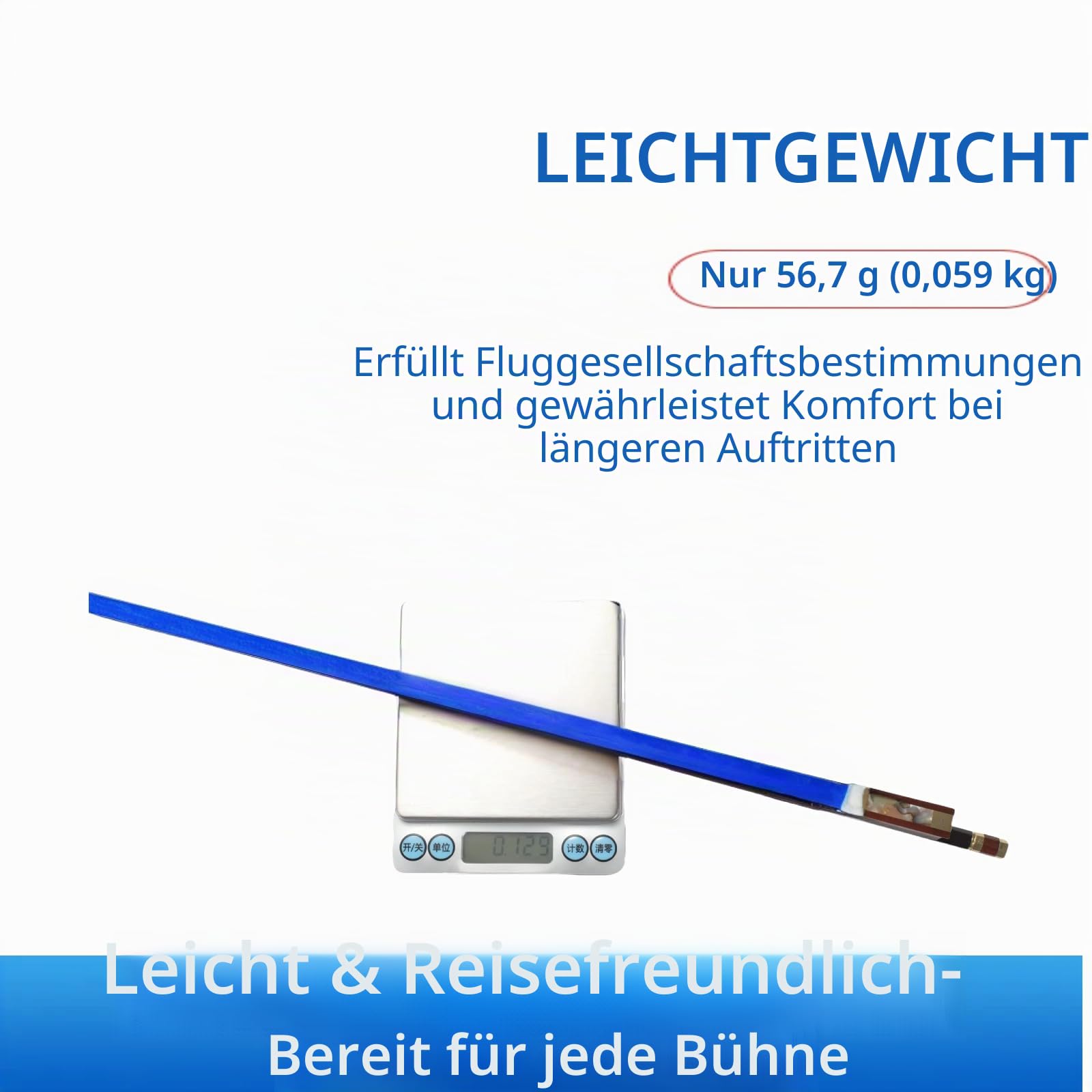 Premium Kohlenstofffaser-Geigenbogen 4/4 – Leicht, langlebig und stilvoll mit Schlangenholz-Frosch und gefärbtem Pferdehaar, farbenfroher Kohlenstofffaser-Geigenbogen – Lebendiges Design mit