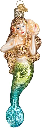 Miniatura 6 de Old World Christmas Stingray - Adorno de cristal soplado para árbol de Navidad, decoración navideña artesanal, colección de mar