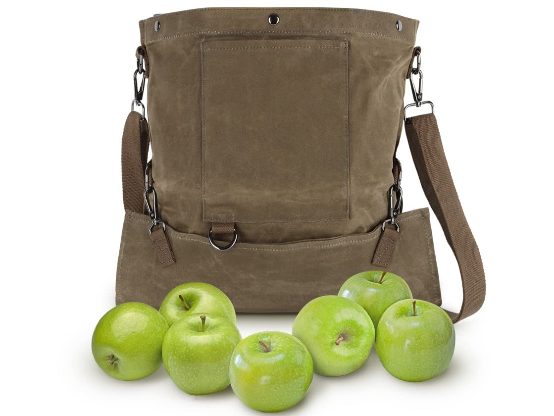 Tylson - Harvest, Foraging & Fruit Picker Bag - Stylish & Built to Last - The Easy Alternative to a Fruit Tree Picking Apron or Gathering Basket - Perfect for Bushcraft & Garden Enthusiasts