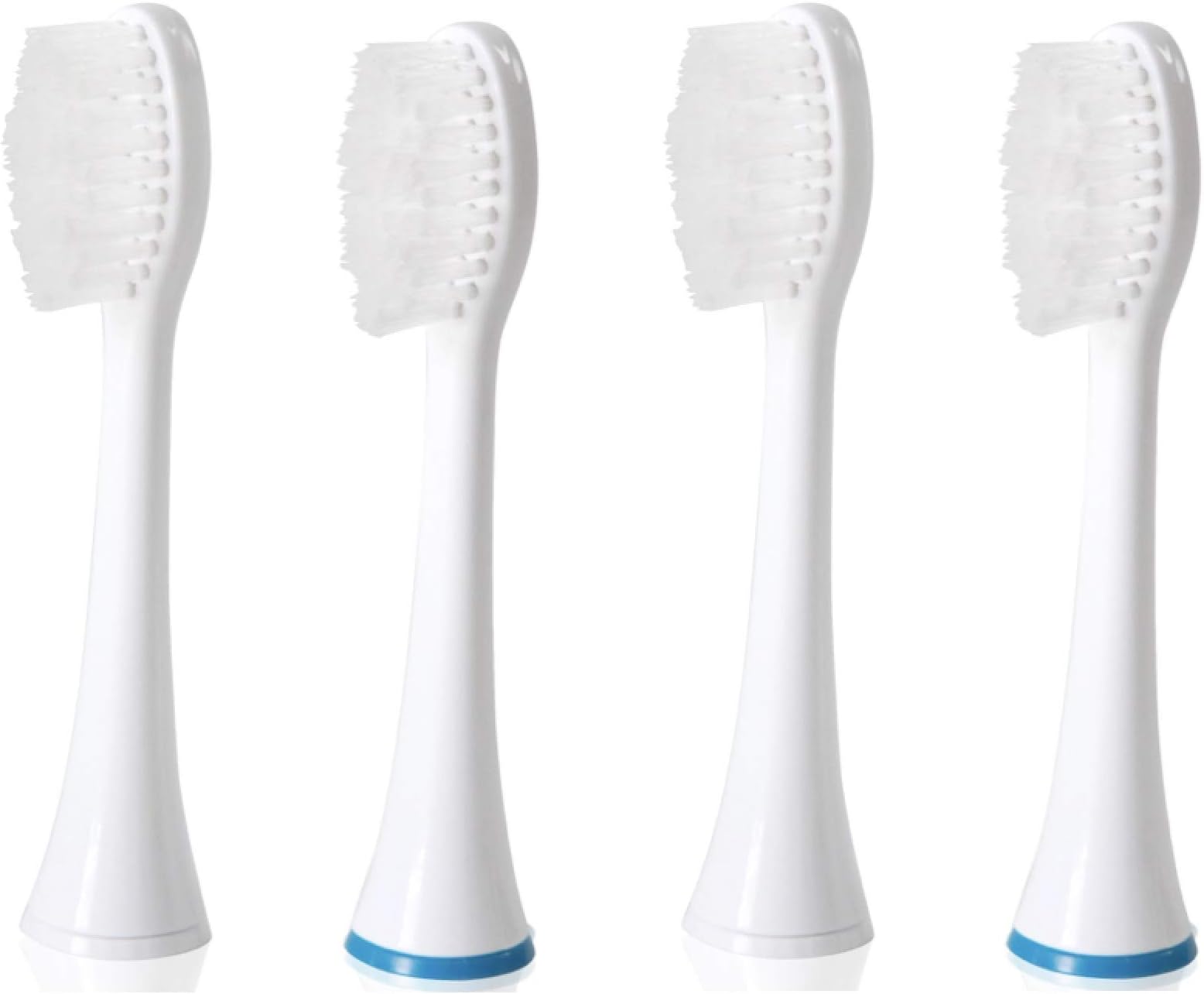 ToiletTree Products Poseidon Replacement Brush Heads for Poseidon Rechargeable Sonic Toothbrush, 4 Pack