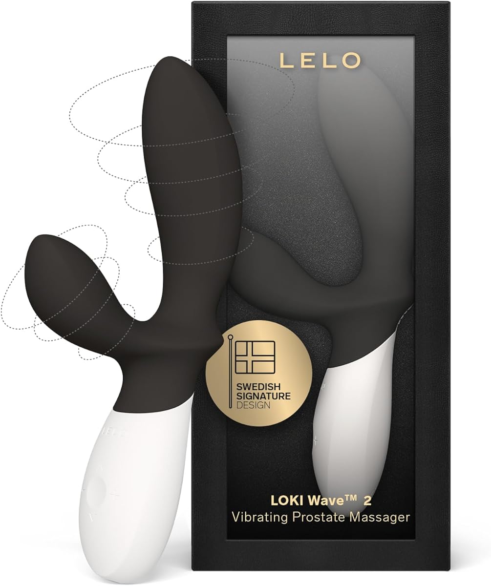 LELO Loki Wave 2 Vibrating Male Prostate Massager Anal Sex Toys with 12 Pleasure Settings Vibrating Anal Plug for Men, Male Sex Toys, Anal Sex Toys with Waterproof Design, Male Sex Toy, Black