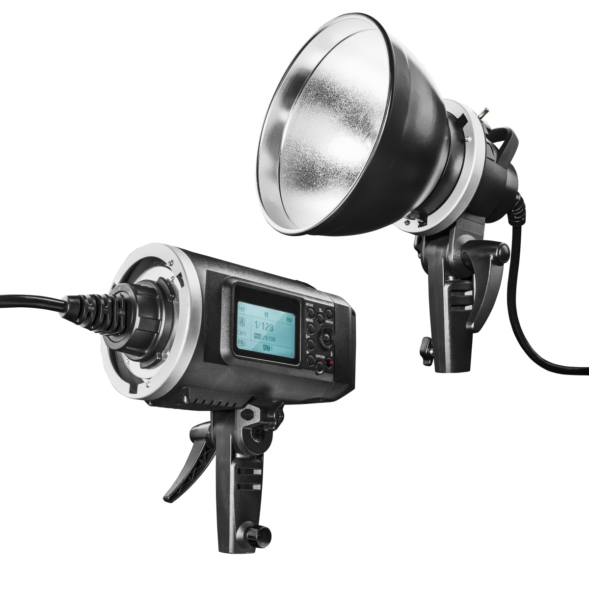 Walimex pro Handblitz H600 Flash2Go TTL - Testina di prolunga manuale con Bowens Mount, per flash portatile per flash flash Walimex Pro Studio Flash2Go 600 TTL, con cavo da 2,4 m