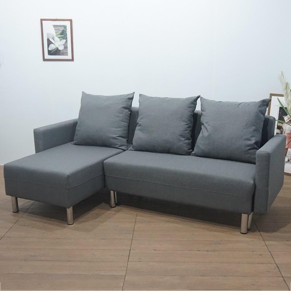 Cozime Luxury Recliner Fabric Corner Sofa Bed 2 in 1 L-Shape Corner Couch 3/4 Seater Sofabed