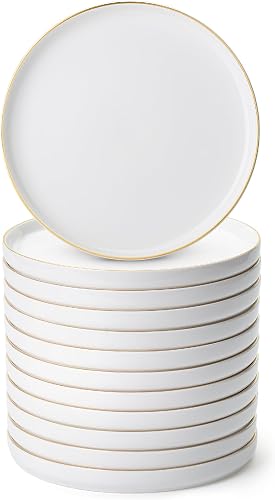 BTaT- White Dessert Plates, Set of 12, 8", Small Plates for Appetizers, Small Plate, Small Appetizer Plates ceramic, Small White Plates, Dessert Plates Porcelain, Dessert Plates Ceramic Dessert Plates