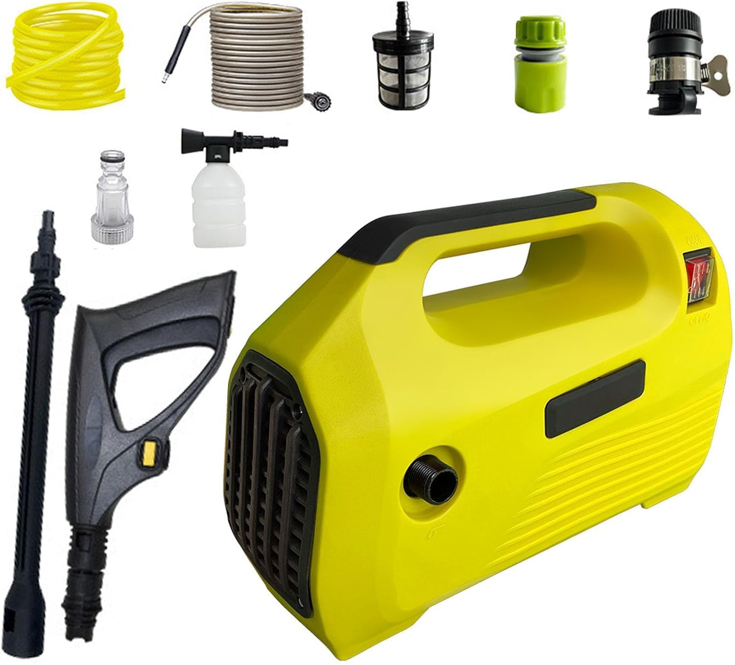 y*7様 限定値下げ⭐︎新品⭐︎高圧洗浄機 10MPa 水道直結自吸両用イエロー Amazon | AUAU 高圧洗浄機 コンパクト 18MPa 家庭用 高圧洗浄機 水道