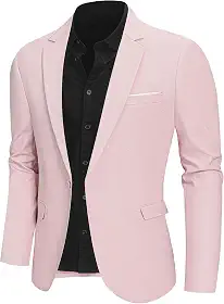 Blazer masculino de linho com um botão, jaqueta casual slim fit, casaco esportivo leve para uso diário